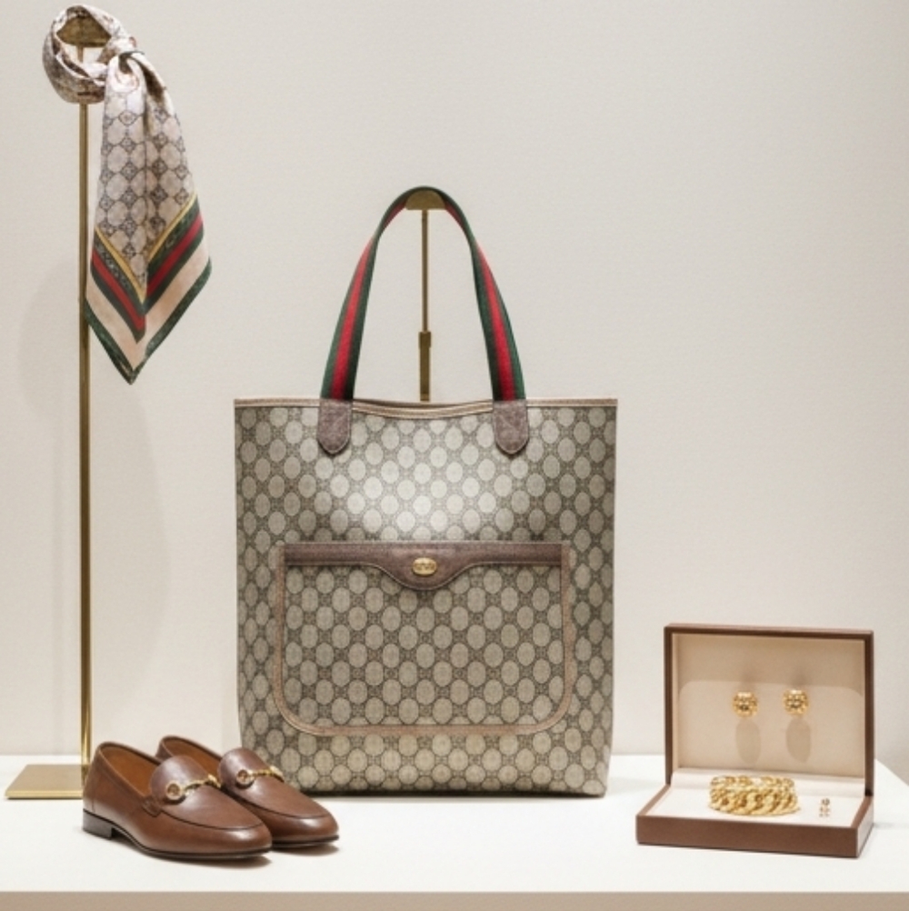Gucci Sherry Line GG Supreme Canvas Tote Bag- Vintage